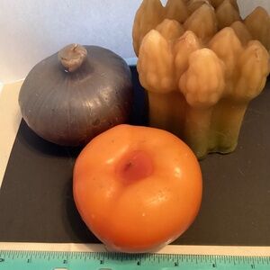 Vintage!  60s wax fruit, shaped like veggies!  Farm kitchen, cottage core, etc!